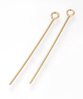 304 Stainless Steel Eyepins, Golden 30mm long pin: 0.7mm 304 Stainless Steel Eyepins, Golden Size: about 30mm long, hole: 2mm; pin: 0.7mm.