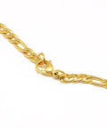 304 Stainless Steel Figaro Chain Necklace Makings, Golden Size: about 3mm wide, 17.91"(45.5cm) long, 304 Stainless Steel Figaro Chain Necklace Makings, Golden Size: about 3mm wide, 17.91"(45.5cm) long,
