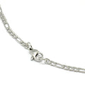 304 Stainless Steel Figaro Chain Necklace Makings, Stainless Steel 304 Stainless Steel Figaro Chain Necklace Makings, Stainless Steel Color Size: about 3mm wide, 17.91"(45.5cm) long, links: 3x4.5~7x1mm.