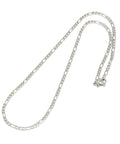 304 Stainless Steel Figaro Chain Necklace Makings, Stainless Steel 304 Stainless Steel Figaro Chain Necklace Makings, Stainless Steel Color Size: about 3mm wide, 17.91"(45.5cm) long, links: 3x4.5~7x1mm.