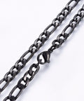 304 Stainless Steel Figaro Chain Necklaces, Gunmetal (51cm) long 304 Stainless Steel Figaro Chain Necklaces, Gunmetal (51cm) long