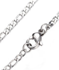 304 Stainless Steel Figaro Chain Necklaces, with Lobster Clasp, Stainless Steel Color Size: about 19.7"(50cm) long, 2mm wide 304 Stainless Steel Figaro Chain Necklaces, with Lobster Clasp, Stainless Steel Color Size: about 19.7"(50cm) long, 2mm wide
