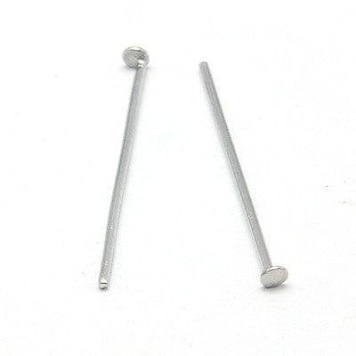 304 Stainless Steel Flat Head Pins, 50mmx0.6mm 304 Stainless Steel Flat Head Pins, 50mmx0.6mm