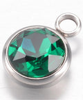 304 Stainless Steel Glass Rhinestone , Green 10mmX14mm 304 Stainless Steel Glass Rhinestone , Green 10mmX14mm