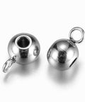 304 Stainless Steel Hanger Links, Rondelle Bail Beads 304 Stainless Steel Hanger Links, Rondelle Bail Beads, Stainless Steel Color Size: about 5mm wide, 9mm long, 6mm thick, hole: 2mm.