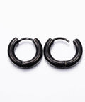 304 Stainless Steel Hoop Earrings, Gunmetal Size: about 14mm wide 304 Stainless Steel Hoop Earrings, Gunmetal Size: about 14mm wide, 13mm long, 3mm thick, pin: 1mm.
