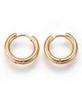304 Stainless Steel Hoop Earrings, Ring, Golden 304 Stainless Steel Hoop Earrings, Ring, Golden Size: about 21.5mm wide, 21mm long, 3mm thick, pin: 1mm.