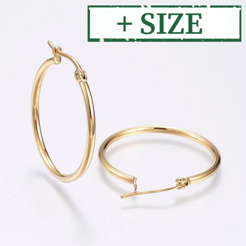 304 Stainless Steel Hypoallergenic Earrings, Golden 304 Stainless Steel Hypoallergenic Earrings, Golden