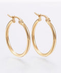 25MM 304 Stainless Steel Hypoallergenic Earrings, Golden 304 Stainless Steel Hypoallergenic Earrings, Golden