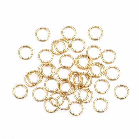 304 Stainless Steel Jump Rings, Golden, 4mm 304 Stainless Steel Jump Rings, Golden, 4mm