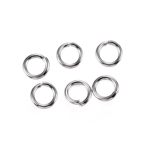 304 Stainless Steel Jump Rings,Jump Rings, 4mm in diameter 304 Stainless Steel Jump Rings, Close but Unsoldered Jump Rings, Stainless Steel Color Size: about 4mm in diameter, 0.7mm thick; about 2.6mm inner diameter.