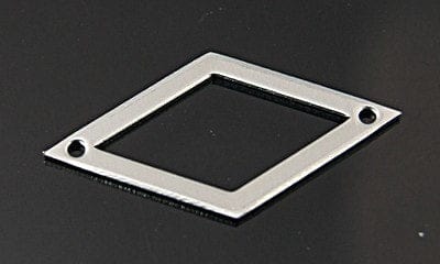 304 Stainless Steel Links, Rhombus, Stainless Steel 33MM (SL5032) 304 Stainless Steel Links, Rhombus, Stainless Steel Color Size: about 33.5mm long, 18mm wide, 1mm thick, hole: 1mm.
