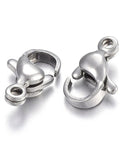 304 Stainless Steel Lobster Claw Clasps, 10mm 304 Stainless Steel Lobster Claw Clasps, 10mm