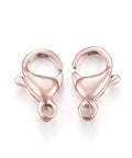 304 Stainless Steel Lobster Claw Clasps, Rose Gold, 12mm 304 Stainless Steel Lobster Claw Clasps, Rose Gold Size: about 12mm long, 7mm wide, 3.5mm thick, hole: 1.5mm.