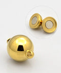 304 Stainless Steel Magnetic Clasps, Round, Golden, 8x12mm 304 Stainless Steel Magnetic Clasps, Round, Golden, 8x12mm