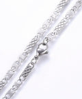 304 Stainless Steel Mariner Link Chains Necklaces, Stainless Steel Color (50cm) long 304 Stainless Steel Mariner Link Chains Necklaces, Stainless Steel Color Size: about 19.68"(50cm) long, 3.5mm wide, links: 7.5~12.5x3.5x0.6mm