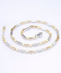 304 Stainless Steel Mariner Link Necklaces, Golden & Stainless Steel Color, 50cm 304 Stainless Steel Mariner Link Chains Necklaces, Golden & Stainless Steel Color Size: about 19.68"(50cm) long, 3.5mm wide, links: 7.5~12.5x3.5x0.6mm