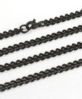 304 Stainless Steel Necklaces, Curb Chain Necklaces, Gunmetal, 74.9cm 304 Stainless Steel Necklaces, Curb Chain Necklaces, with Lobster Claw Clasps, Faceted, Gunmetal Size: about 29.5"(74.9cm) long, 4.5mm wide, 2mm thick, links: 5.5x4.5x1mm