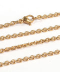 304 Stainless Steel Necklaces, Faceted, Golden, 74.9cm 304 Stainless Steel Necklaces, Cable Chain Necklaces, with Lobster Claw Clasps, Faceted, Golden Size: about 29.5"(74.9cm) long, 2.5mm wide, links: 3.5x2.5x0.8mm.
