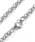 304 Stainless Steel Necklaces, Rolo Chain Necklaces 304 Stainless Steel Necklaces, Rolo Chain Necklaces, Stainless Steel Color Size: about 29.53"(75cm) long, 4mm wide, 1mm thick
