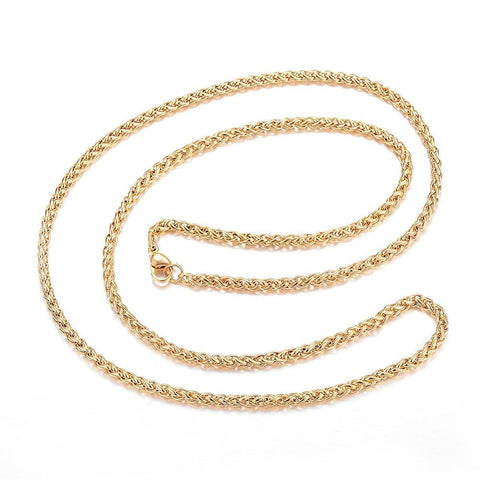 304 Stainless Steel Necklaces, Rope Chain Necklaces, Golden, 66cm 304 Stainless Steel Necklaces, Rope Chain Necklaces, Golden, 66cm