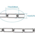 304 Stainless Steel Paperclip Chains 17X7MM 304 Stainless Steel Paperclip Chains 17X7MM