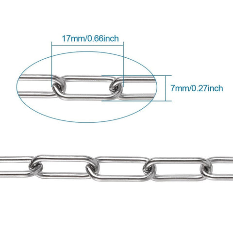 304 Stainless Steel Paperclip Chains 17X7MM 304 Stainless Steel Paperclip Chains 17X7MM