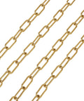 304 Stainless Steel Paperclip Chains, Unwelded, Golden 7mmx17mm 304 Stainless Steel Paperclip Chains, Unwelded, Golden 7mmx17mm