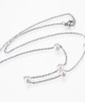 304 Stainless Steel Pendant Necklaces, with Acrylic Pearl  45cm 304 Stainless Steel Pendant Necklaces, with Acrylic Pearl and Lobster Clasps, Stainless Steel Color Size: about 1.5mm wide, 17.7"(45cm) long, bead: 6mm.