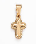 304 Stainless Steel Pendants, Cross, Golden, 20mm 304 Stainless Steel Pendants, Cross, Golden Size: about 20mm long, 13mm wide, 3mm thick, hole: 9x5mm.