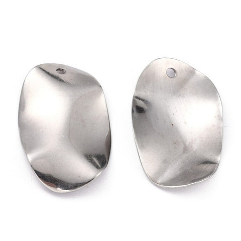 304 Stainless Steel Pendants, Oval, 15x25mm 304 Stainless Steel Pendants, Oval, 15x25mm