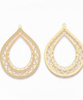304 Stainless Steel Pendants, Teardrop, Golden Size: about 46mm long 304 Stainless Steel Pendants, Teardrop, Golden Size: about 46mm long, 33.5mm wide, 0.5mm thick, hole: 1.5mm.