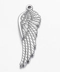 304 Stainless Steel Pendants, Wing, Stainless Steel Color 38MM 304 Stainless Steel Pendants, Wing, Stainless Steel Color Size: about 13mm wide, 38.5mm long, 3mm thick, hole: 1.8mm.