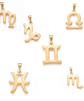 304 Stainless Steel Pendants, Zodiac Signs 304 Stainless Steel Pendants, Zodiac Signs