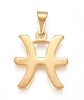 PISCES 304 Stainless Steel Pendants, Zodiac Signs 304 Stainless Steel Pendants, Zodiac Signs