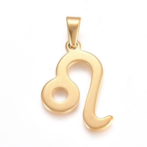 LEO 304 Stainless Steel Pendants, Zodiac Signs 304 Stainless Steel Pendants, Zodiac Signs