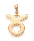 TAURUS 304 Stainless Steel Pendants, Zodiac Signs 304 Stainless Steel Pendants, Zodiac Signs