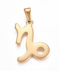 CAPRICORN 304 Stainless Steel Pendants, Zodiac Signs 304 Stainless Steel Pendants, Zodiac Signs