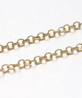 304 Stainless Steel Rolo Chains, Golden 3.5mm wide 304 Stainless Steel Rolo Chains, Golden 3.5mm wide