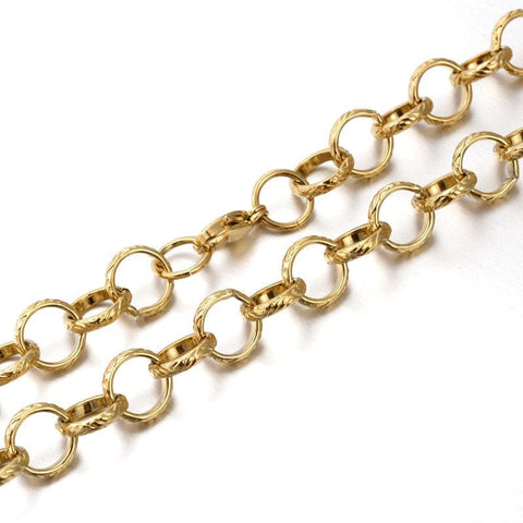 304 Stainless Steel Rolo Chains Necklaces, Golden (59.9cm) 304 Stainless Steel Rolo Chains Necklaces, with Lobster Claw Clasps, Golden Size: about: 23.6"(59.9cm) long, links: 12x2.5x1.5mm