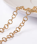 304 Stainless Steel Rolo Chains, Unwelded, Golden 304 Stainless Steel Rolo Chains, Unwelded, Golden