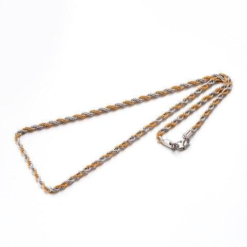 304 Stainless Steel Rope Chain Necklaces,3.8mm wide(59.9cm) long 304 Stainless Steel Rope Chain Necklaces,3.8mm wide(59.9cm) long