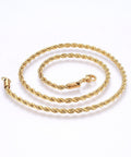 304 Stainless Steel Rope Chain Necklaces, Golden (45cm) long 304 Stainless Steel Rope Chain Necklaces, Golden (45cm) long