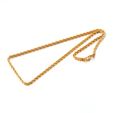 304 Stainless Steel Rope Chain Necklaces, Golden, 50cm 304 Stainless Steel Rope Chain Necklaces, Golden, 50cm