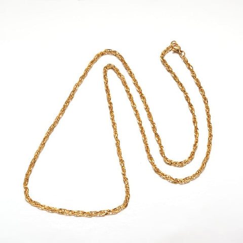 304 Stainless Steel Rope Chain Necklaces, Golden (76cm) 304 Stainless Steel Rope Chain Necklaces, Golden (76cm)