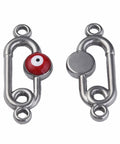 304 Stainless Steel Safety Pin Charm with Evil Eye 304 Stainless Steel Safety Pin Charm with Evil Eye