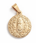 304 Stainless Steel Saint Pendant, Golden 18mm wide 304 Stainless Steel Saint Pendant, Golden 18mm wide