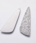 304 Stainless Steel Shape with Flower Motif, 40x13mm 304 Stainless Steel Shape with Flower Motif, 40x13mm