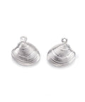 304 Stainless Steel Shell Charms, 13.5x14mm 304 Stainless Steel Shell Charms, 13.5x14mm