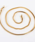 304 Stainless Steel Snake Chain Necklace Makings, Golden Size:(59.9cm) long, 304 Stainless Steel Snake Chain Necklace Makings, Golden Size:(59.9cm) long,